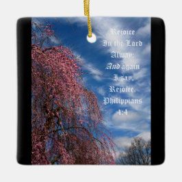 April hemel met Filippenzen 4:4 Keramisch Ornament