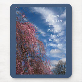 April hemel met Filippenzen 4:4 Muismat