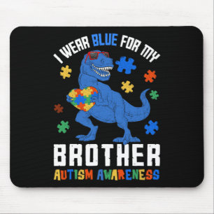 April ik Draag blauw voor Broeder dinosaur autism  Muismat