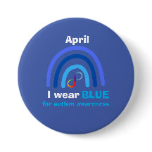 April Ik draag blauw voor maand van autisme