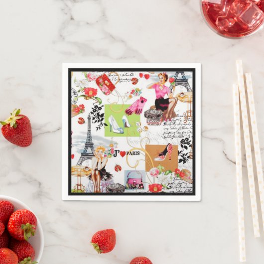 April in Parijs 2 Servet (Insitu)