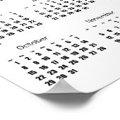 April in Parijs 30 kalenderposter 2017 Poster (Hoek)