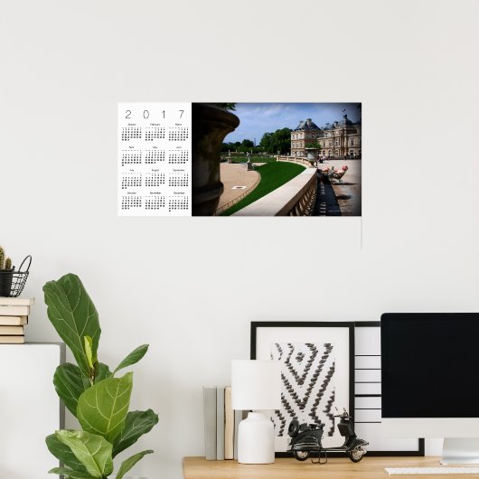 April in Parijs 30 kalenderposter 2017 Poster (Thuiskantoor)