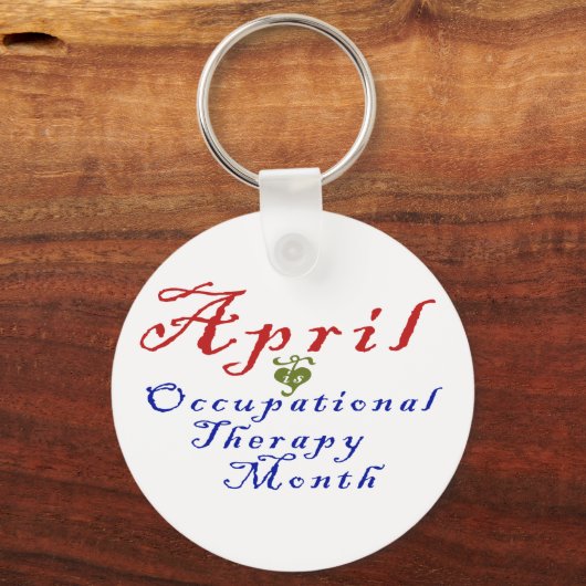 April is Arbeidshymaand Sleutelhanger (Voorkant)