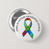 April is Autism Awareness Button (Voorkant /achterkant)