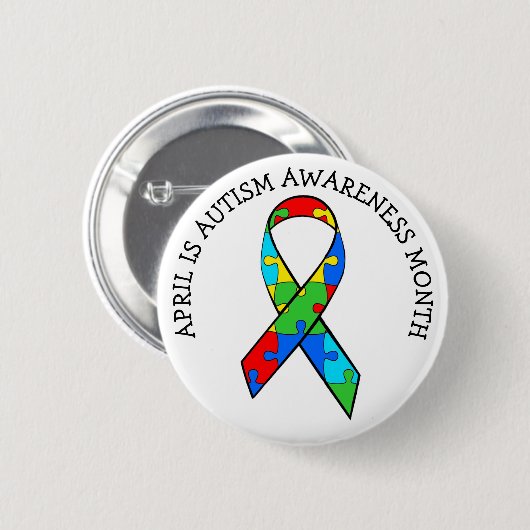 April is Autism Awareness Button (Voorkant /achterkant)