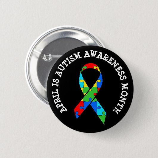 April is Autism Awareness Button (Voorkant /achterkant)