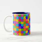 April is Autism Awareness Maand Tweekleurige Koffiemok (Links)
