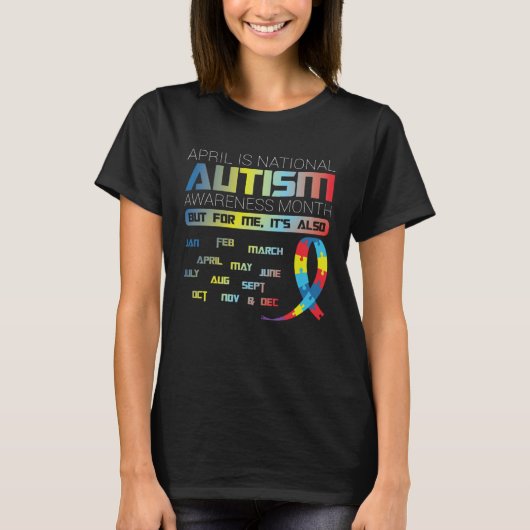 April is Autism Awareness Month T-shirt (Voorkant)