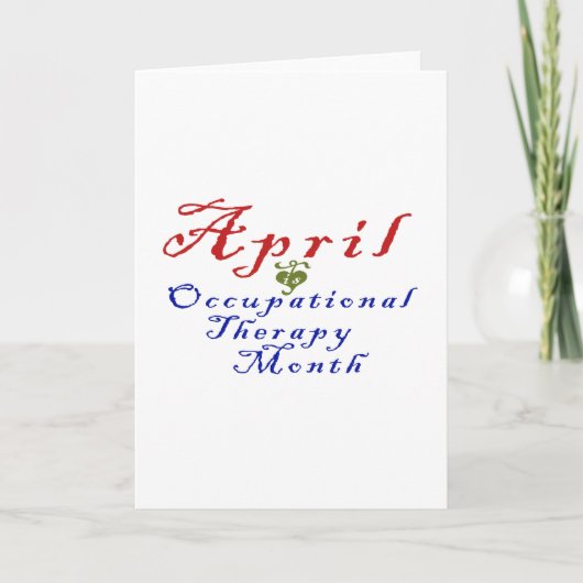 April is de Maand van de BeroepsTherapie Kaart (Voorkant)