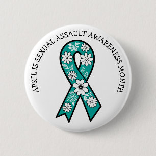 April is de maand van het bewustzijn van seksueel  ronde button 5,7 cm