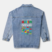 April is de nationale maand van Autism Bewustheid Denim Jacket (Achterkant)