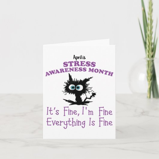 April is de nationale maand van het stressbewustzi kaart (Voorkant)
