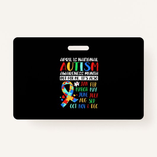 April is National Autism Awareness Month Badge (Voorkant)