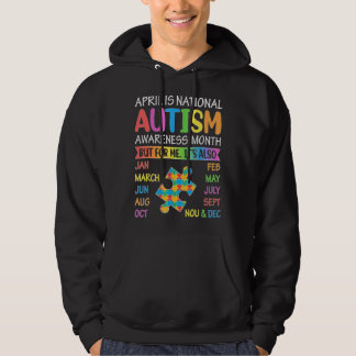 April is National Autism Awareness Month Kids Boy  Hoodie