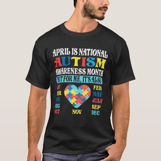 April is National Autism Awareness Month Kids Boy  T-shirt (Voorkant)