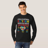 April is National Autism Awareness Month Kids Boy  T-shirt (Voorkant volledig)