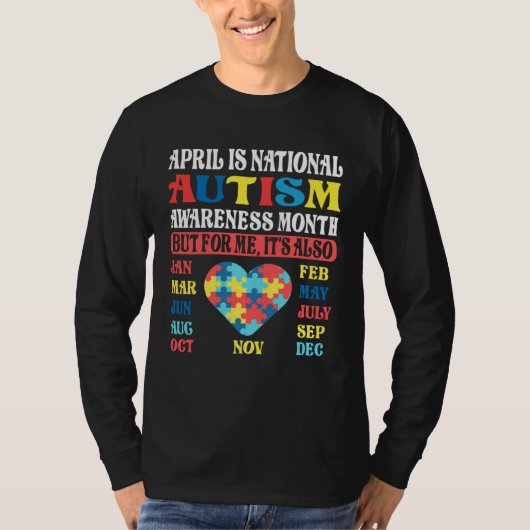 April is National Autism Awareness Month Kids Boy  T-shirt (Voorkant)