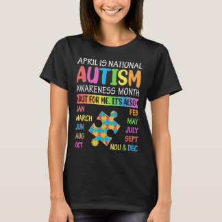 April is National Autism Awareness Month Kids Boy  T-shirt