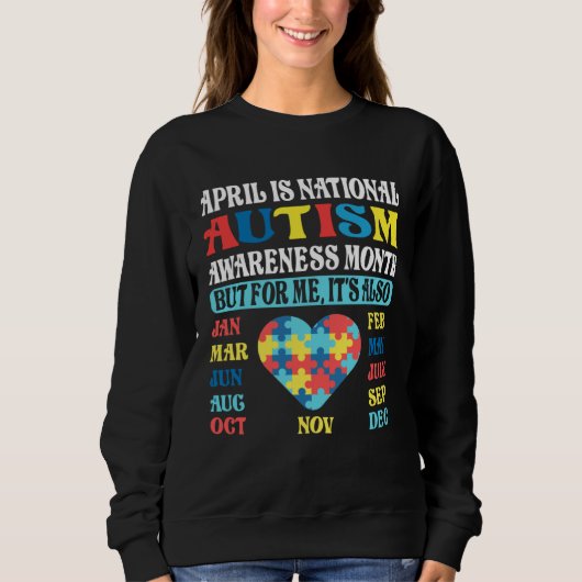 April is National Autism Awareness Month Kids Boy  Trui (Voorkant)