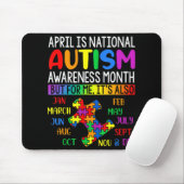 April is Nationale Autism Awareness Maand Kinder B Muismat (Met muis)