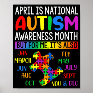 April is Nationale Autism Awareness Maand Kinder B Poster