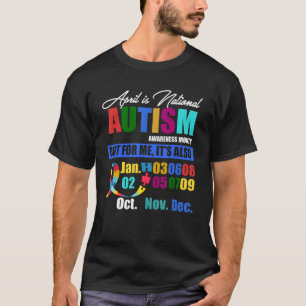 April is Nationale Autisme Bewustmaands Autistic T-shirt
