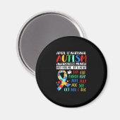 April is Nationale maand van Autism Bewustheid Magneet (Voorkant / Achterkant)