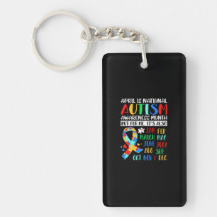 April is Nationale maand van Autism Bewustheid Sleutelhanger
