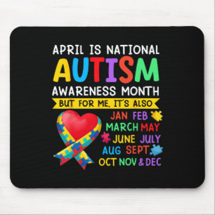 April is nationale maand van het autisme bewustzij muismat