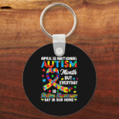 April is nationale maand van het autisme bewustzij sleutelhanger (Voorkant)