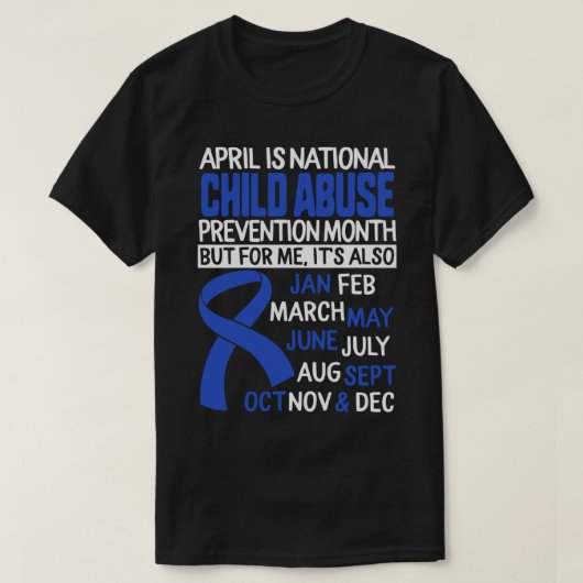 April is Nationale maand voor de preventie van kin T-shirt (Design voorkant)