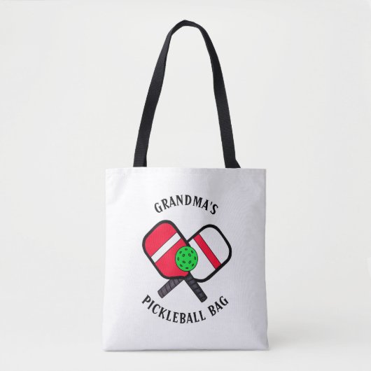 April is Nationale Pickleball Maand gepersonalisee Tote Bag (Voorkant)