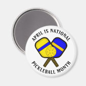 April is Nationale Pickleball-maand Magneet (Voorkant / Achterkant)