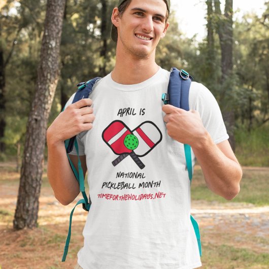 April is Nationale Pickleball-maand T-shirt