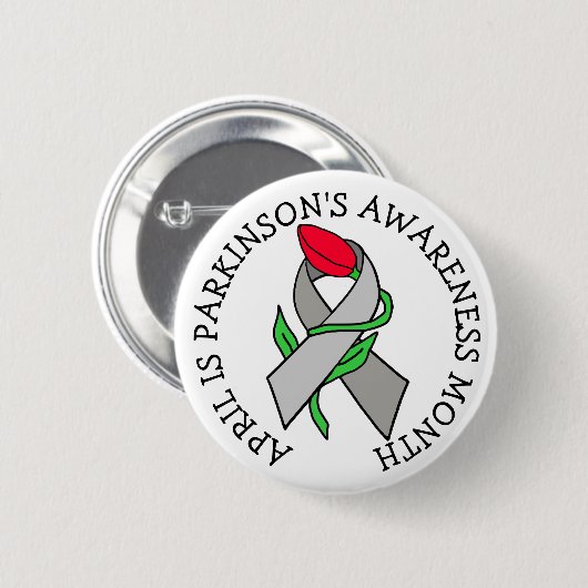 April is Parkinson's Awareness Month Button (Voorkant /achterkant)
