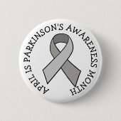 April is Parkinson's Bewustmaands  Ronde Button 5,7 Cm (Voorkant)