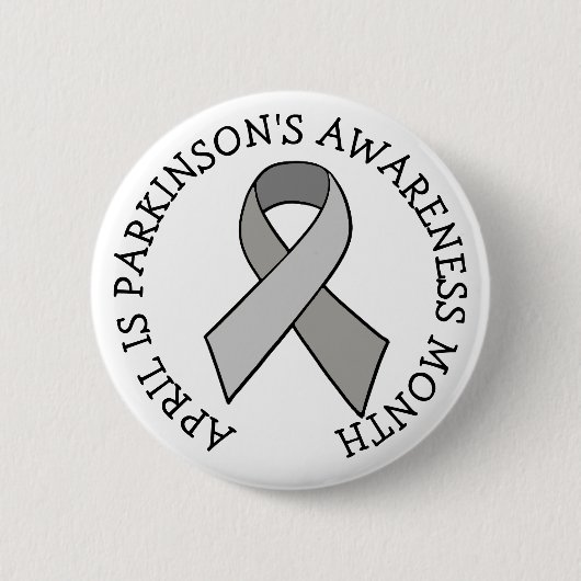 April is Parkinson's Bewustmaands  Ronde Button 5,7 Cm (Voorkant)