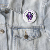 April is Sjögren's Awareness Month | Purple Ribbon Ronde Button 5,7 Cm (In situ)
