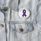 April is Sjögren's Awareness | Purple Ribbon Ronde Button 5,7 Cm (In situ)