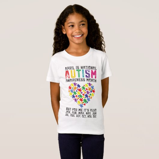 April is World Autism Awareness Day Maand Autism T-shirt (Voorkant volledig)