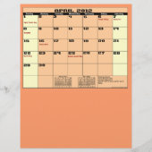 april. Kalender 2012 13 maanden multifunctionele b Flyer (Voorkant)