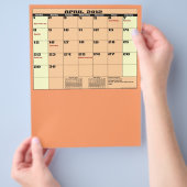 april. Kalender 2012 13 maanden multifunctionele b Flyer (Hand)