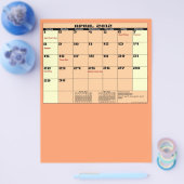 april. Kalender 2012 13 maanden multifunctionele b Flyer (Enkel)