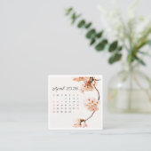 April Kalender 2026 Vierkante Visitekaartje (Staand voorkant)