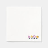 April knuffels en natte neuzen – Bloemen deel Servet (Voorkant)