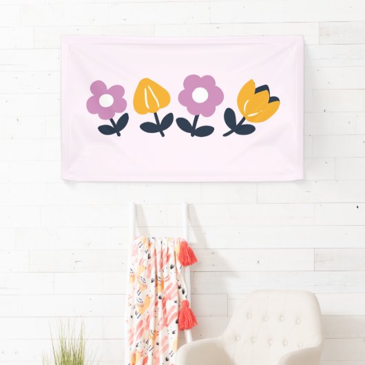 April knuffels en natte neuzen – Bloemen deel Spandoek (Insitu)