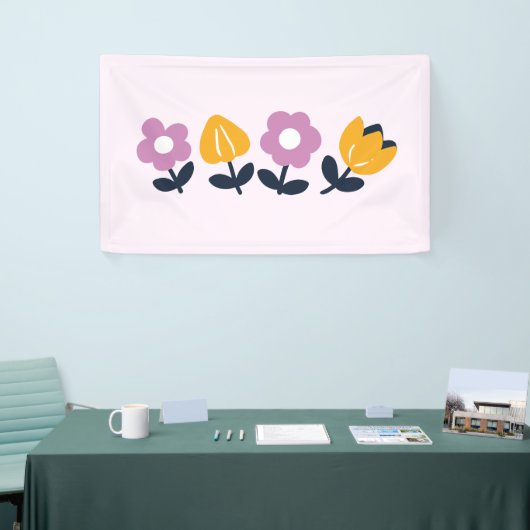 April knuffels en natte neuzen – Bloemen deel Spandoek (Beurs)
