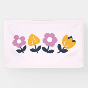 April knuffels en natte neuzen – Bloemen deel Spandoek