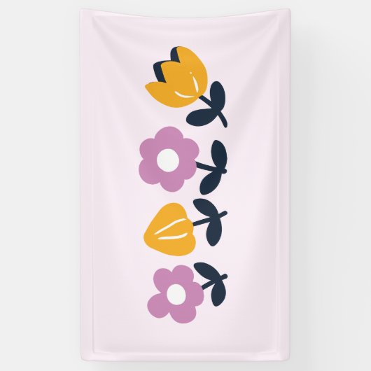 April knuffels en natte neuzen – Bloemen deel Spandoek (Verticaal)